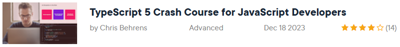 Pictures · Pluralsight — TypeScript 5 Crash Course for JavaScript Developers 2024-2