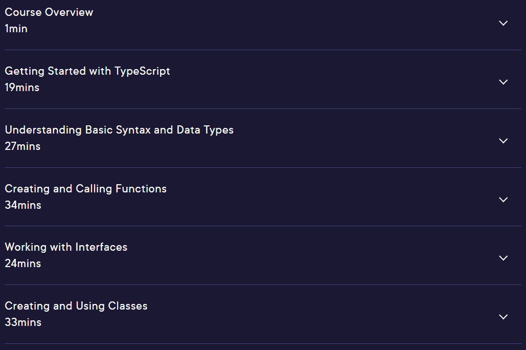 Course topics · Pluralsight — TypeScript 5 Fundamentals 2023-10