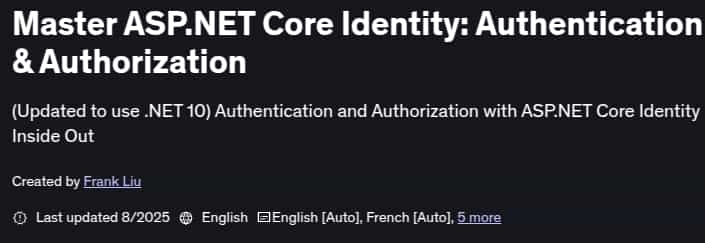 Pictures · Master ASP.NET Core Identity: Authentication & Authorization 2025-8