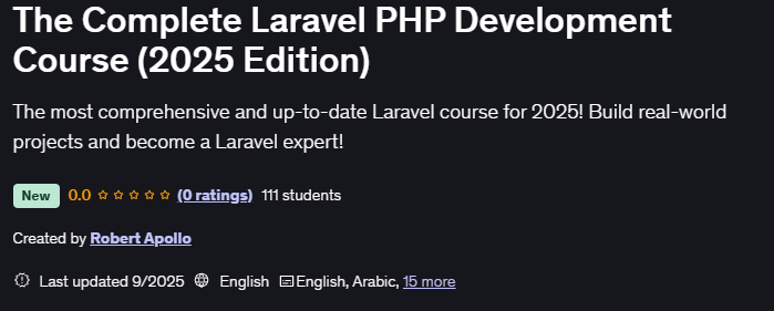 Imágenes · El completo Laravel Cursos de desarrollo de PHP (2025 Edición) 2025-8
