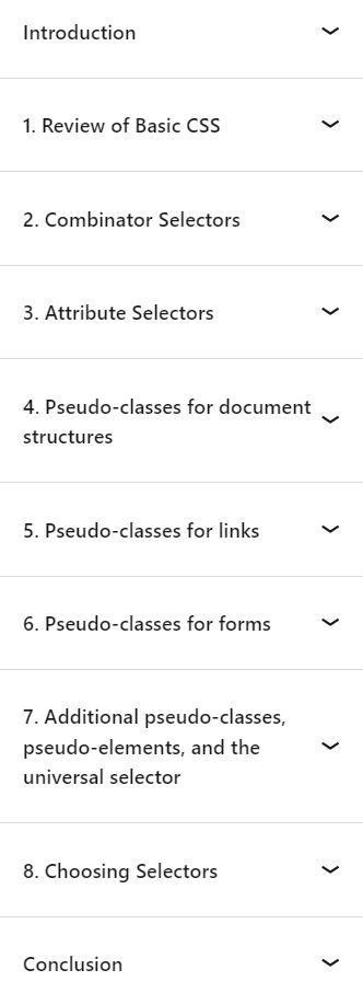 Course topics · LinkedIn — CSS: Selectors 2024-1