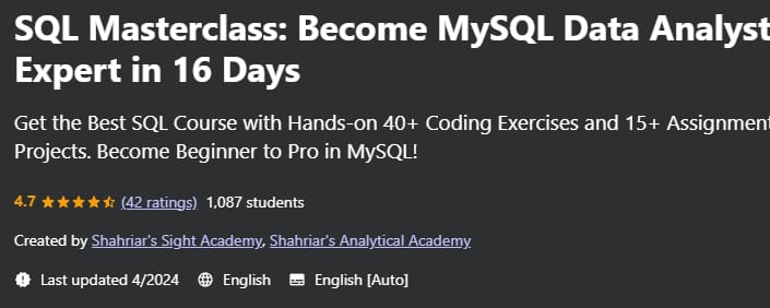 Pictures · SQL Masterclass: Become MySQL Data Analyst Expert in 16 Days 2024-3