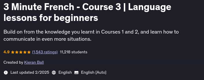 Pictures · Udemy — 3 Minute French – Course 1-16 | Language lessons for beginners 2025-2