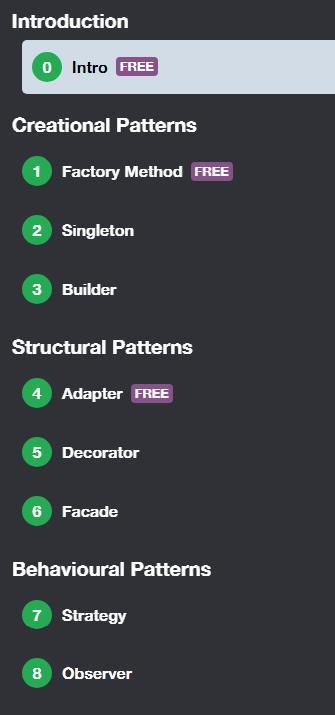 Course topics · Neetcode.io – Object Oriented Design Patterns 2024-1
