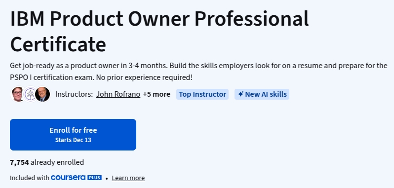 Pictures · IBM Product Owner Professional Certificate 2025-12