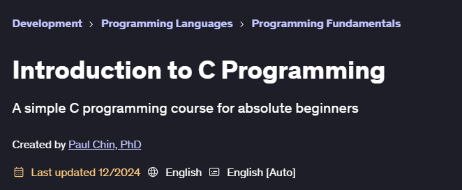 Pictures · Introduction to C Programming 2024-12