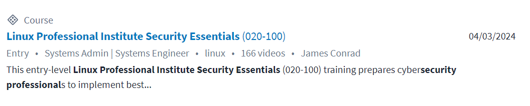 Pictures · CBTNuggets — Linux Professional Institute Security Essentials (020-100) Online Training 2024-3