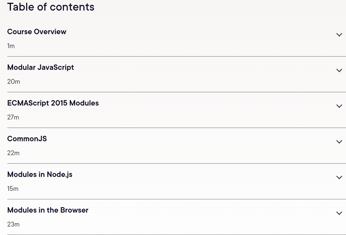 Course topics · Modules in JavaScript 2023-1