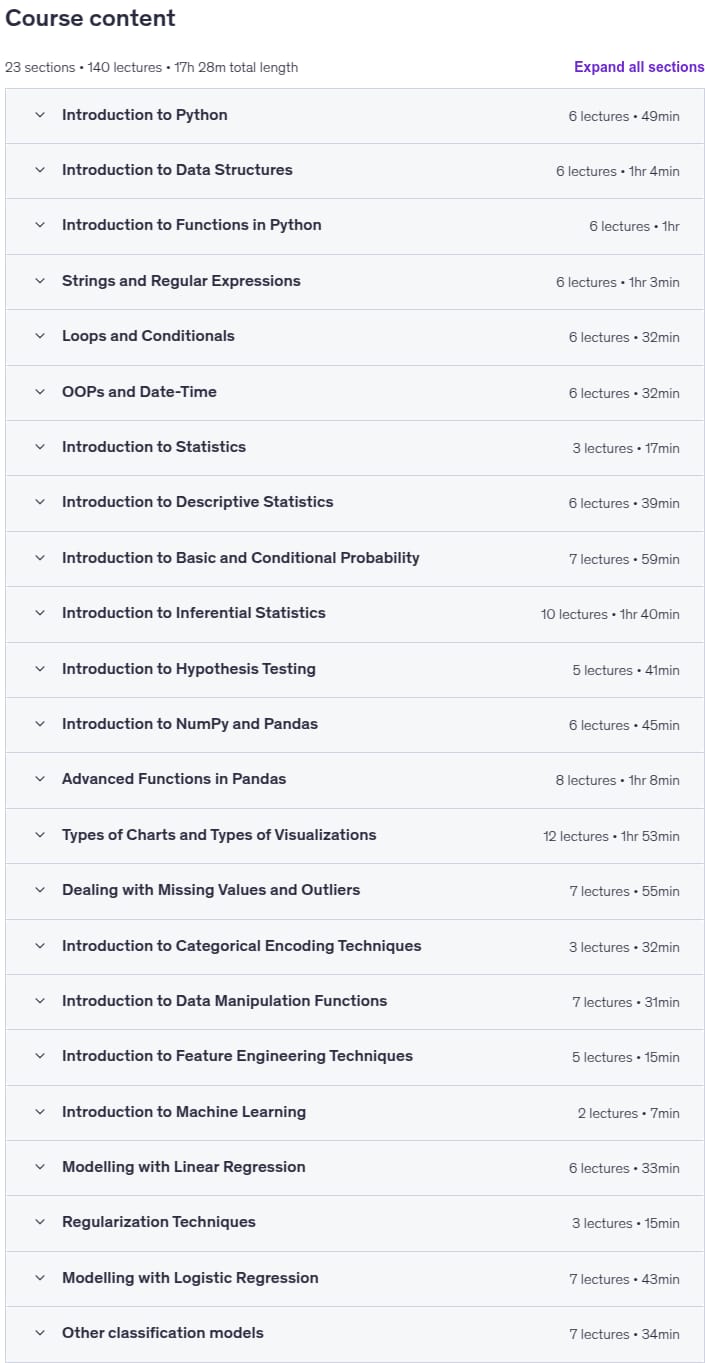 Course topics · Machine Learning Foundations: Build Expert-Level AI Models 2025-12