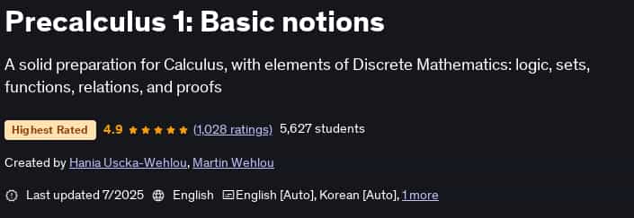 Pictures · Udemy — Precalculus 1: Basic notions 2025-7
