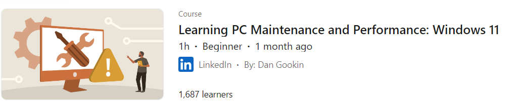 Pictures · LinkedIn — Learning PC Maintenance and Performance: Windows 11 2024-7