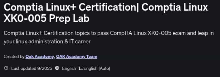 Pictures · Udemy — Comptia Linux+ Certification| Comptia Linux XK0-005 Prep Lab 2025-9