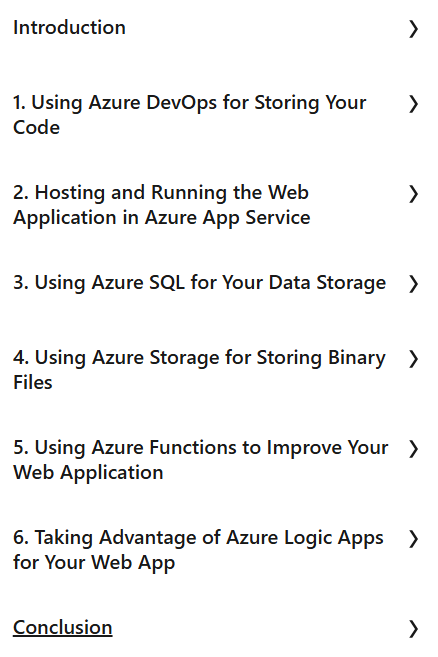 Course topics · Building a Web Application on Microsoft Azure 2023-10