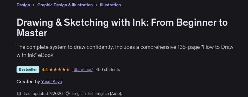 Imágenes · Drawing & Sketching con tinta: de principiante a maestro 2026-7