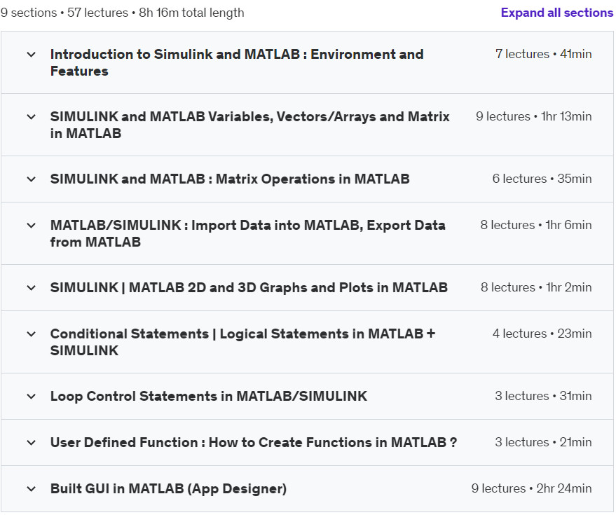 Course topics · MATLAB/SIMULINK PROGRAMMING : Go From Zero to Hero + ChatGPT 2024-3