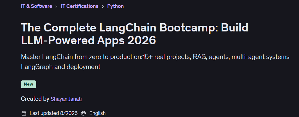 Bilder · Das Complete LangChain Bootcamp: Build LLM-Powered Apps 2026-8