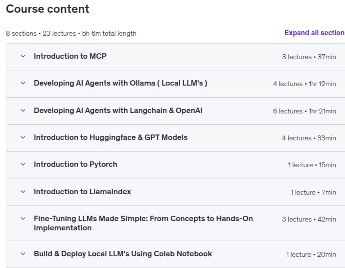 Sujets du cours · Maître AI Développement de l’agent : LangChain, OpenAI, Ollama, MCP 2025-10