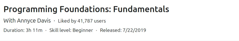 Pictures · LinkedIn — Programming Foundations: Fundamentals 2019-7