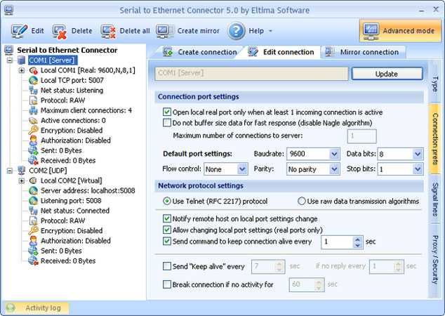 Pictures · Eltima Software Serial to Ethernet Connector 8.0.1203 / 7.1.876