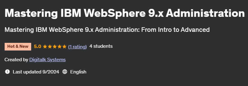 Pictures · Mastering IBM WebSphere 9.x Administration 2024-9