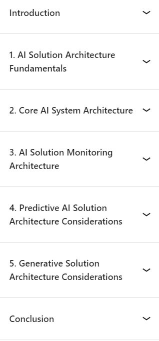 Course topics · GenAI and Predictive AI Architecture Foundations 2024-9