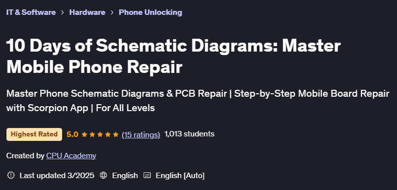 Pictures · 10 Days of Schematic Diagrams: Master Mobile Phone Repair 2025-3