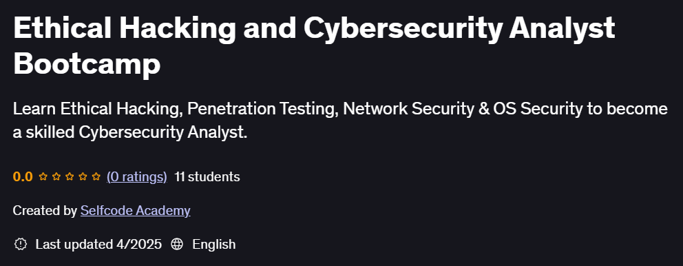 Pictures · Udemy — Ethical Hacking and Cybersecurity Analyst Bootcamp 2025-4