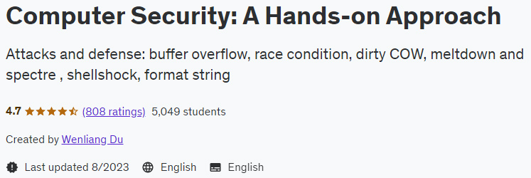 Pictures · Udemy — Computer Security: A Hands-on Approach 2023-8