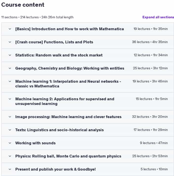 Course topics · Wolfram Mathematica Masterclass: from Beginner to Expert 2024-1