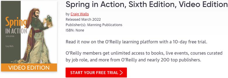 Pictures · Oreilly — Spring in Action, Sixth Edition, Video Edition 2022-4