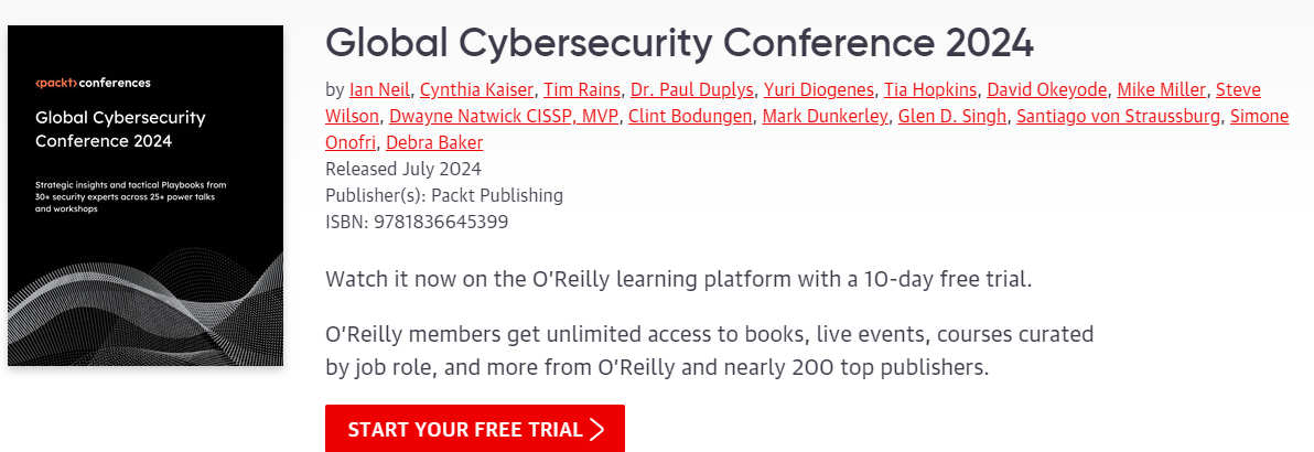 Pictures · Oreilly — Global Cybersecurity Conference 2024 2024-7