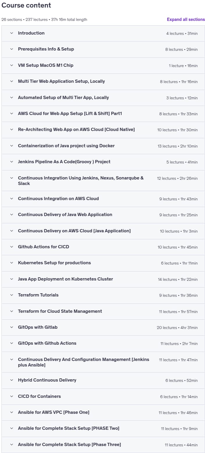 コースのトピック · DevOps プロジェクト リアルタイム DevOps ・GitOpsプロジェクト 2025-11