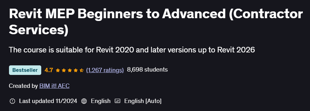 Pictures · Udemy — Revit MEP Beginners to Advanced (Contractor Services) 2024-11