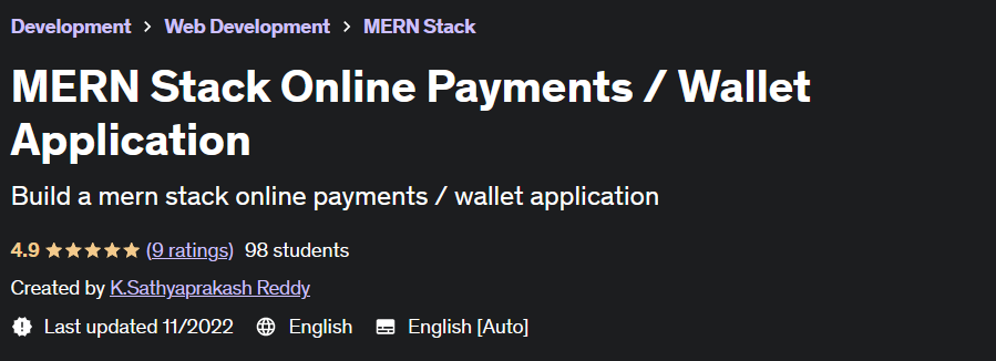 Pictures · Udemy — MERN Stack Online Payments / Wallet Application 2022-11