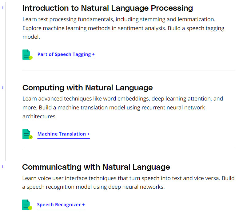 Course topics · Become a Natural Language Processing Expert v1.0.0 (2018)