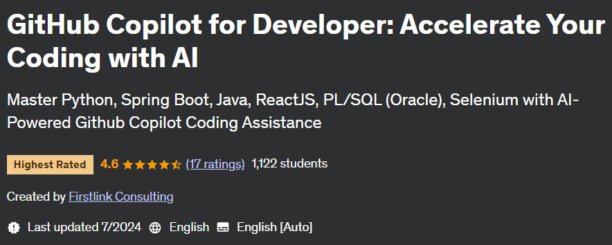 Pictures · GitHub Copilot for Developer: Accelerate Your Coding with AI 2024-6