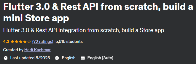 Pictures · Flutter 3.0 & Rest API from scratch, build a mini Store app 2022-7
