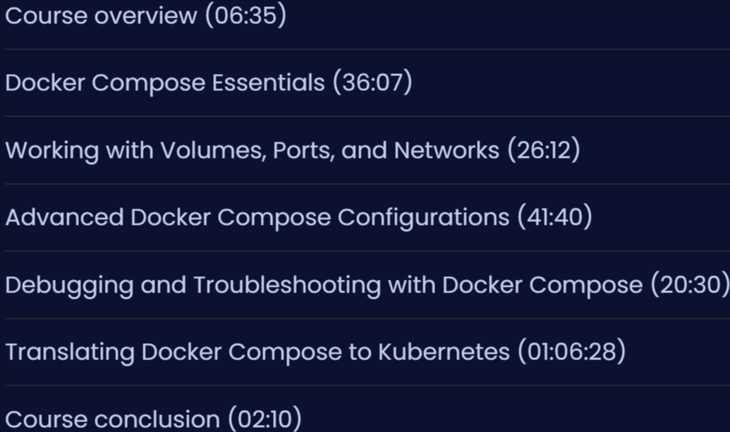 コースのトピック · ドメトレイン - ゼロからヒーローへ: Docker 組成 2025-5