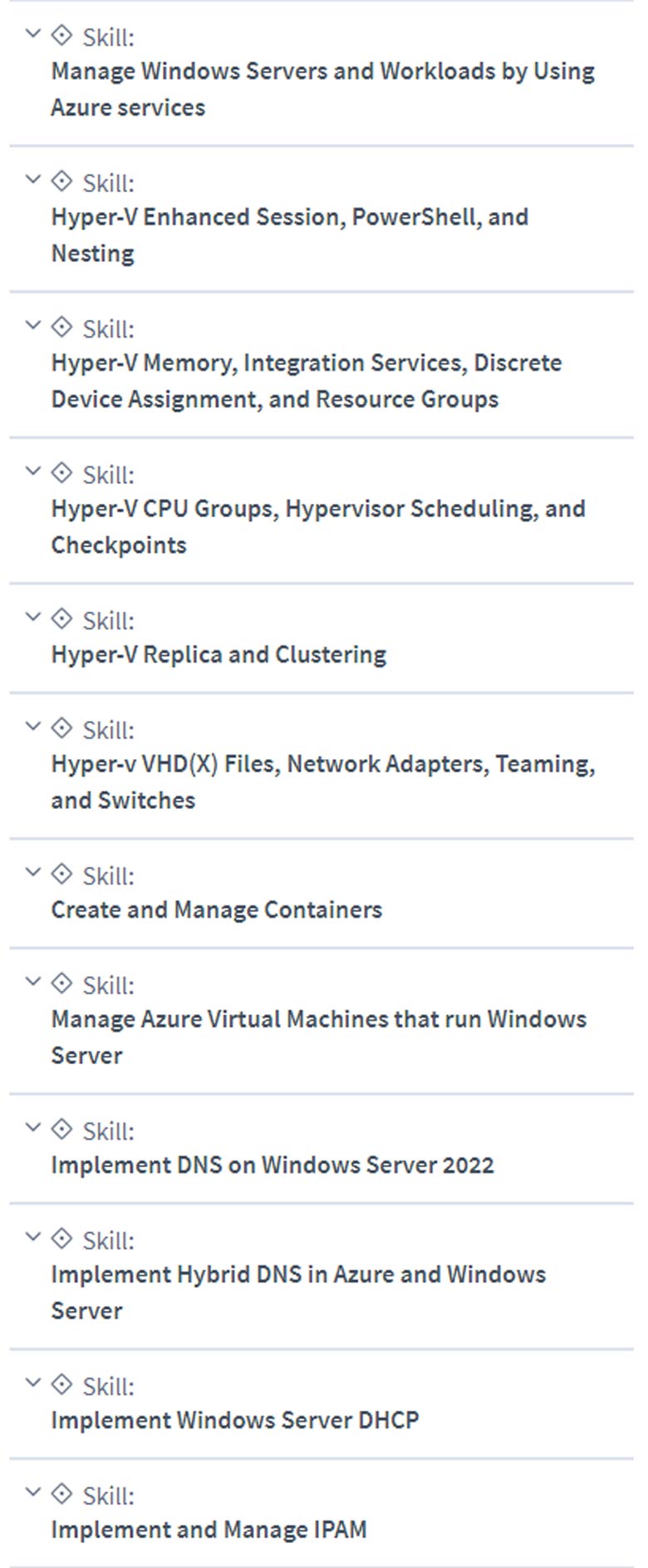 Course topics · CBTNuggets — Windows Server Hybrid Administrator Associate Certification Training 2022-8