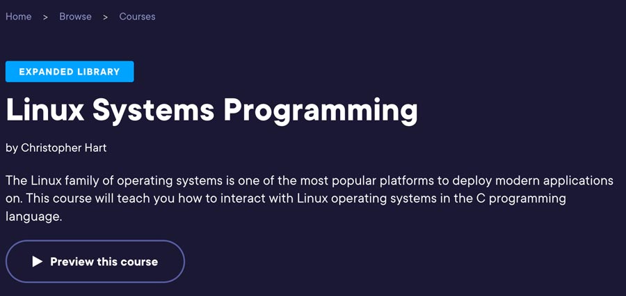 Pictures · Pluralsight — Linux Systems Programming 2022-12