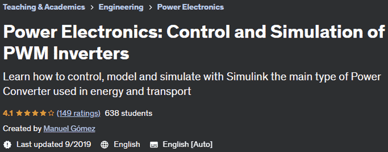 Pictures · Udemy — Power Electronics: Control and Simulation of PWM Inverters 2021-9