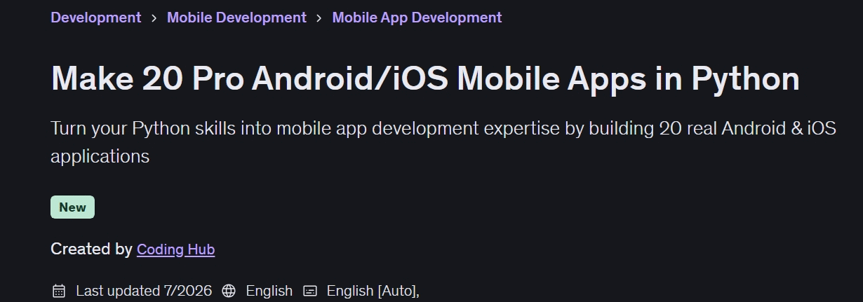 चित्र · बनाओ 20 प्रो Android/iOS मोबाइल ऐप्स में Python 2026-7