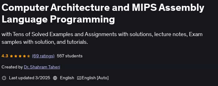 Pictures · Udemy — Computer Architecture and MIPS Assembly Language Programming 2025-3