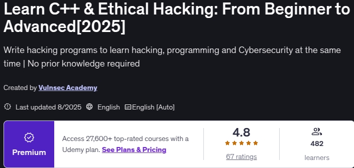 الصور · تعلم C++ & الأخلاقيات الهاكرز: من المبتدئين إلى المتقدمين[2025] 2025-8