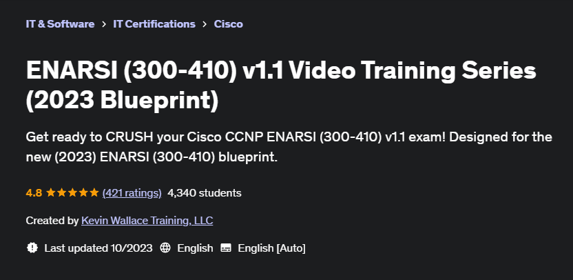 Pictures · Udemy — ENARSI (300-410) v1.1 Video Training Series (2023 Blueprint) 2023-8