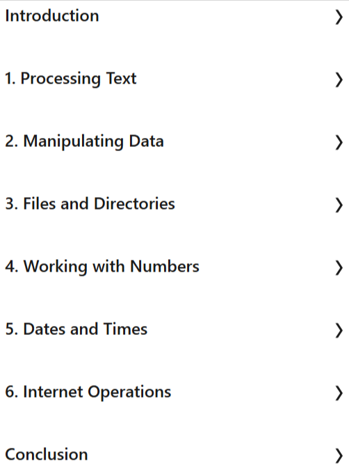 Course topics · Python Standard Library Essential Training 2025-9