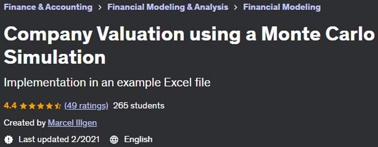 Pictures · Udemy — Company Valuation using a Monte Carlo Simulation 2021-2