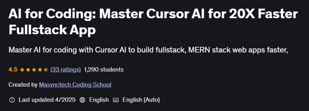 Pictures · AI for Coding: Master Cursor AI for 20X Faster Fullstack App 2025-4