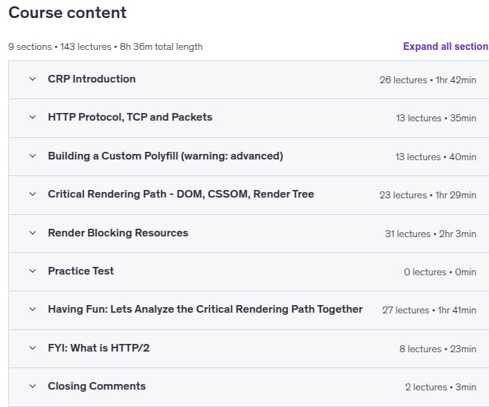Kursthemen · Critical Rendering Path (CRP) für Webentwicklung 2025 2025-9