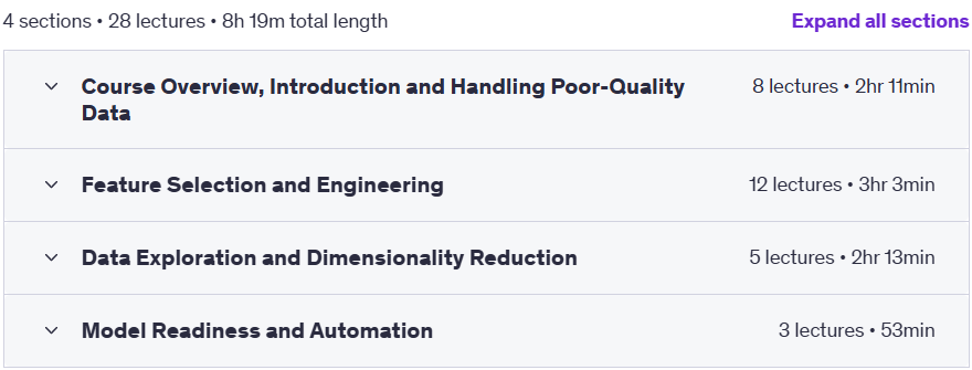 Course topics · Data Preprocessing for Machine Learning and Data Analysis 2025-3
